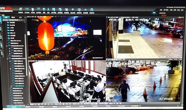 图：中欧可视化报警指挥平台为晚会现场指挥调用提供保障，并无缝对接旧有前端摄像机